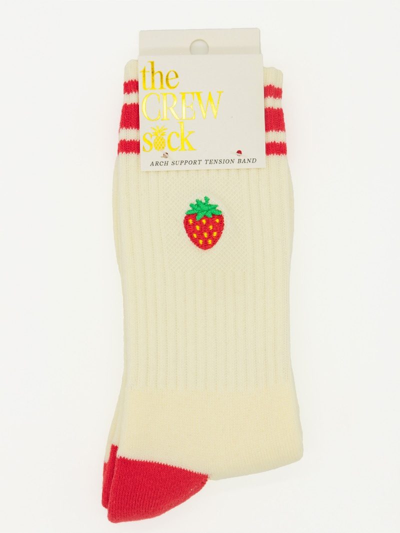 0225-SOCK-CRW-EMB-STRWBRRY 0225-SOCK-CRW-EMB-STRWBRRY