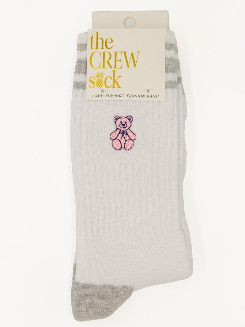 0225-SOCK-CRW-EMB-PINKBEAR 0225-SOCK-CRW-EMB-PINKBEAR