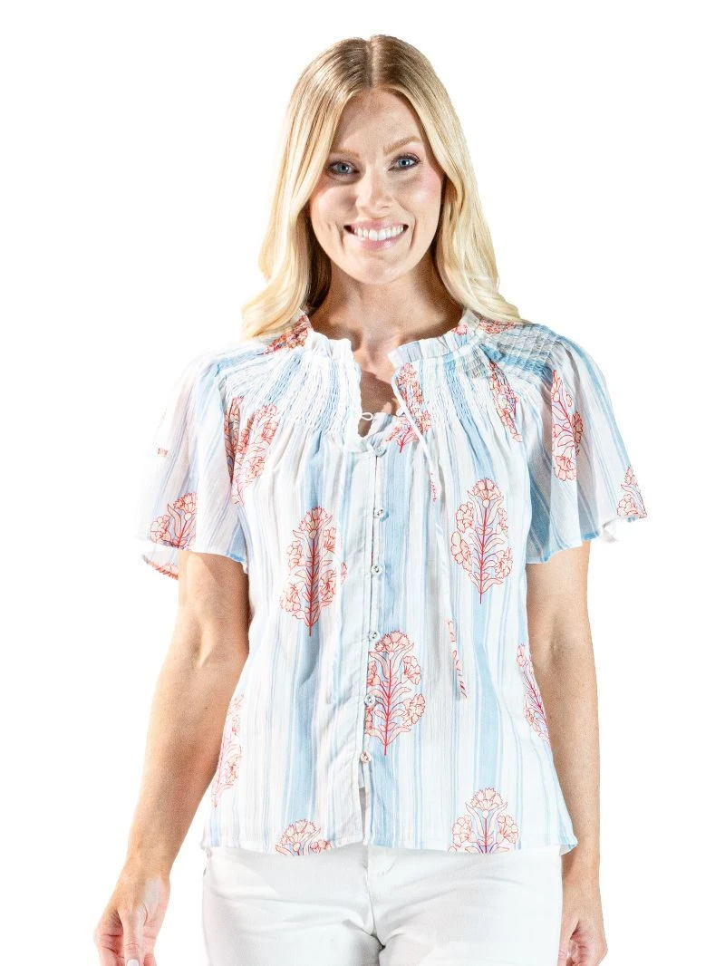0126-TOP-SHIRD-FLRL-BLUE