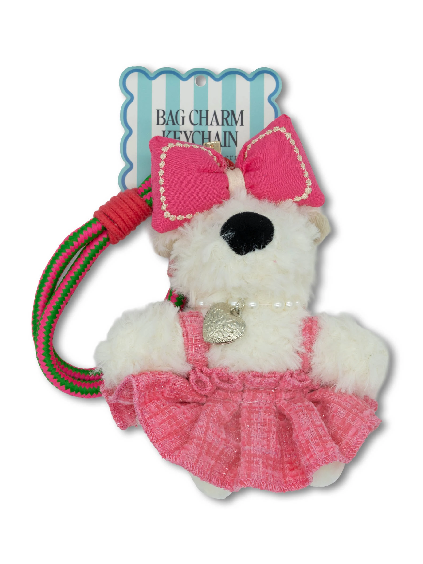0126-BAG-CHARM-PLSH-DKPNKBOW