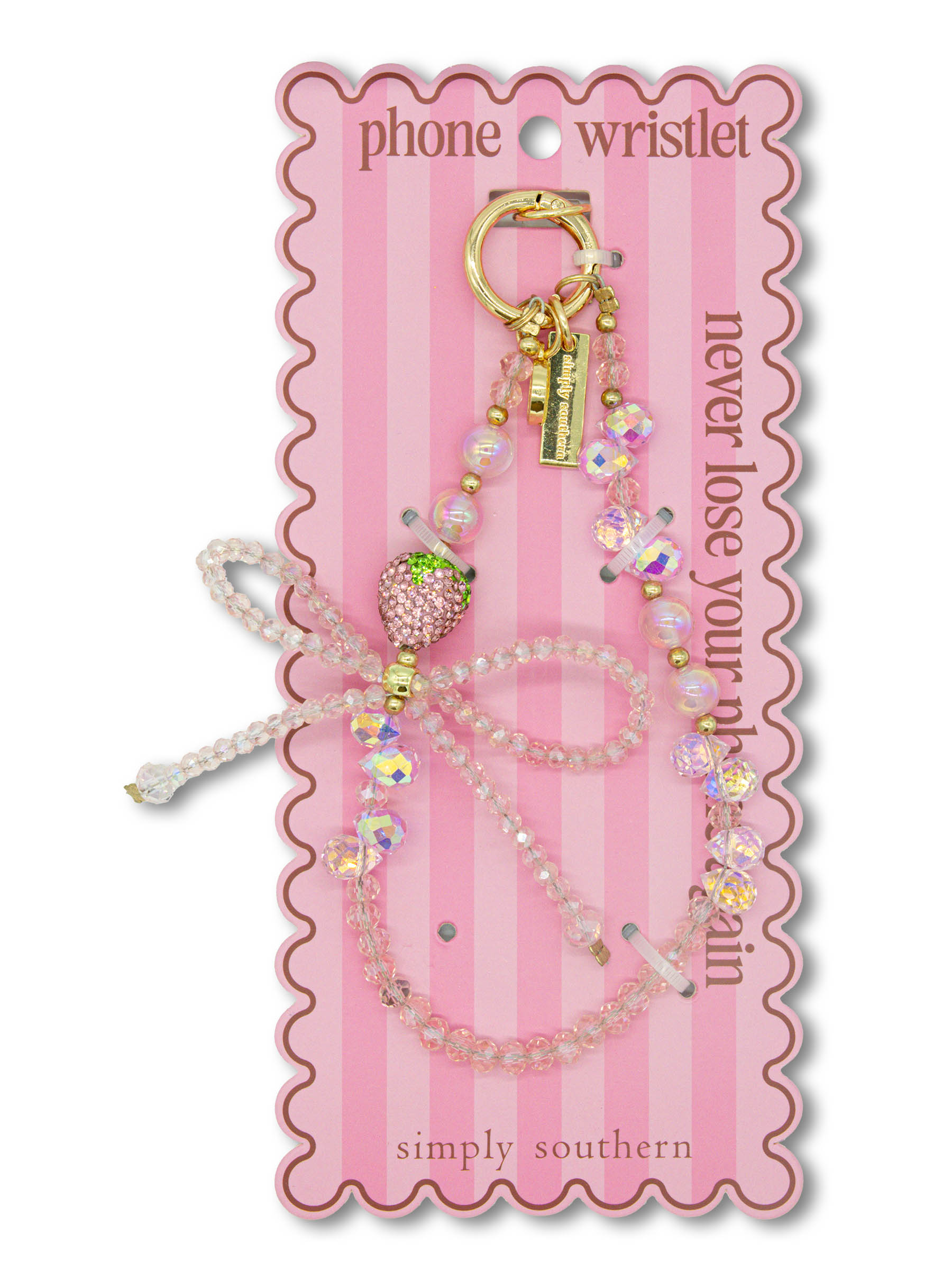 0126-PHNWRISTLET-PNKBOW - Simply Southern