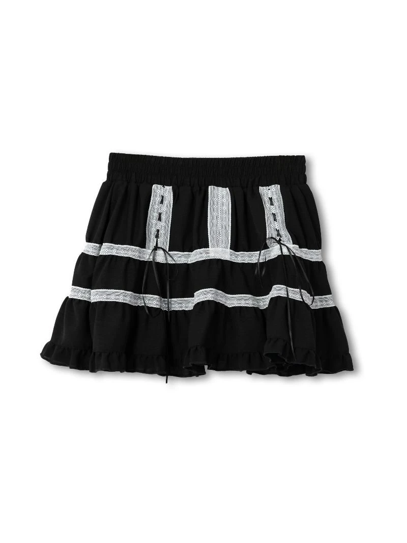 0126-SKRT-LACE-TIER-BLK