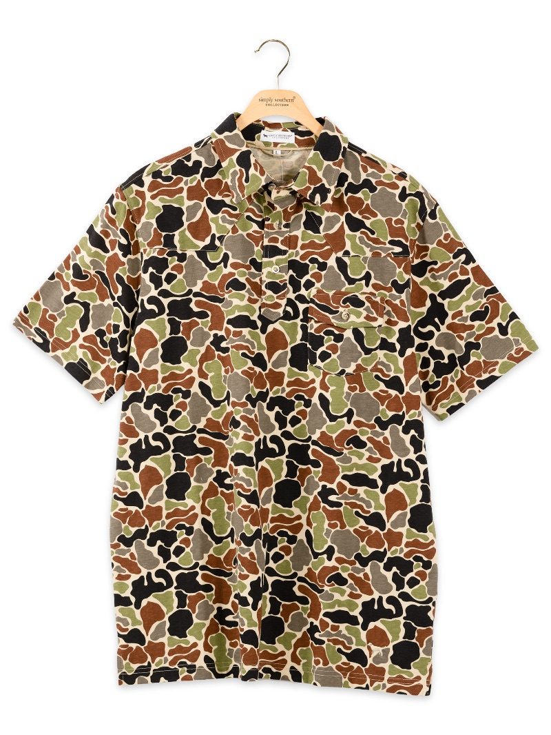 0226-MN-WST-POLO-SS-LTCAMO - Simply Southern