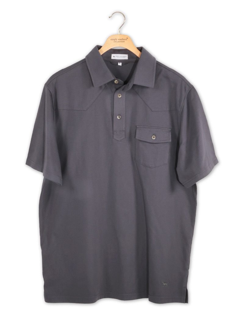 0226-MN-TOP-DRY-SS-GRAY - Simply Southern
