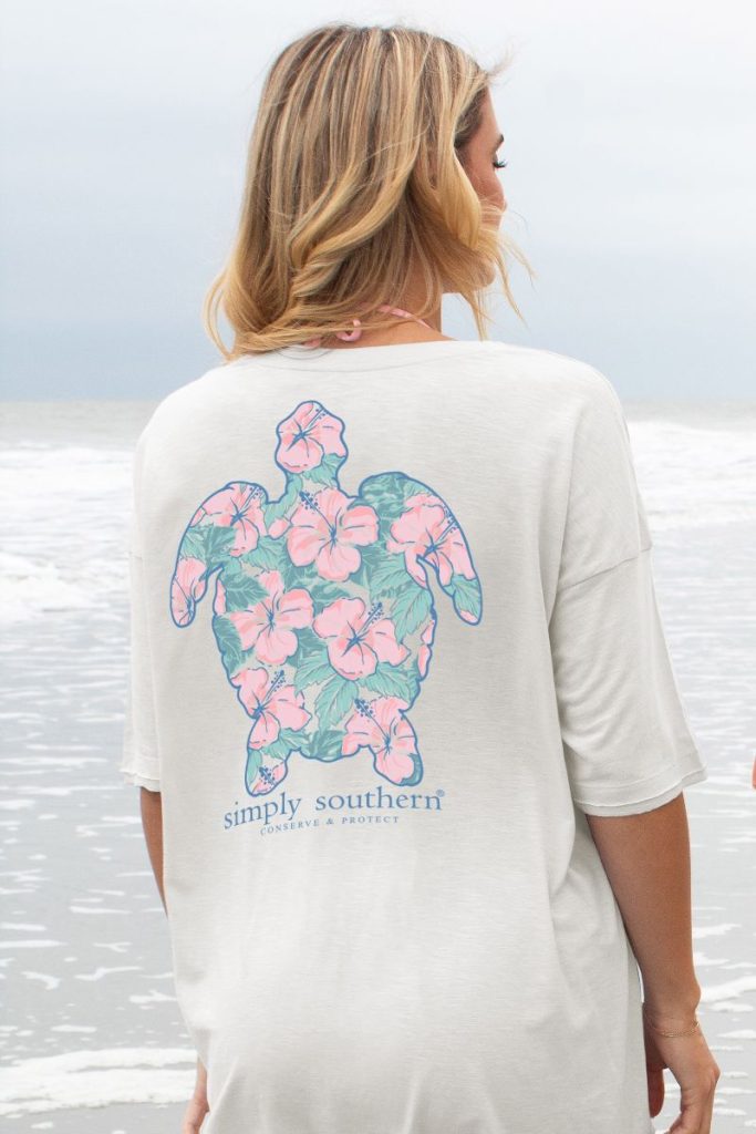 Simply Southern Turtle Tracker Happy Long Sleeve T-Shirt Small / Lilac
