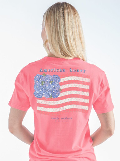 トップス aeae USA BANNER HENLY NECK TEE SS-AMERICANHONEY-FANCYCANDY-