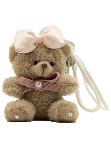 0225-BAG-CHARM-PLSH-PINKBOW - Simply Southern