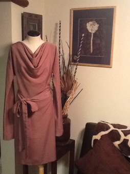 Brown Tie Front Dress