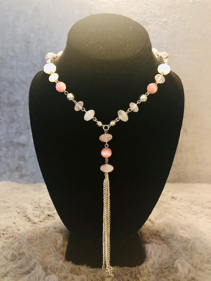 Pink Drop Necklace