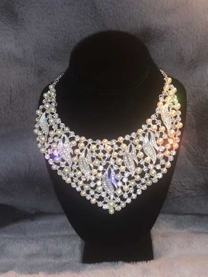 Crystal and Pearl Necklace