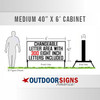 40" x 6' Illuminated E-Con-O Sign - Aluminum Cabinet