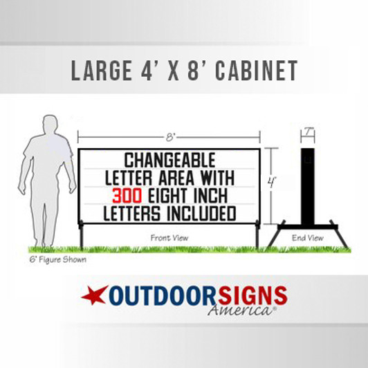4' x 8' Illuminated E-Con-O Sign - Steel Cabinet 4' x 8' Illuminated E-Con-O Sign - Steel Cabinet