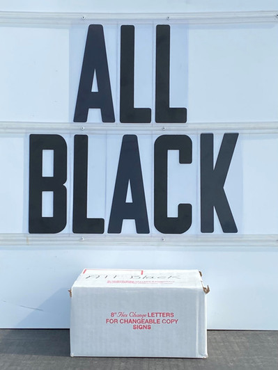 8" on 8-7/8" Flex Letter/Number Set - All Black 8" on 8-7/8" Flex Letter/Number Set - All Black