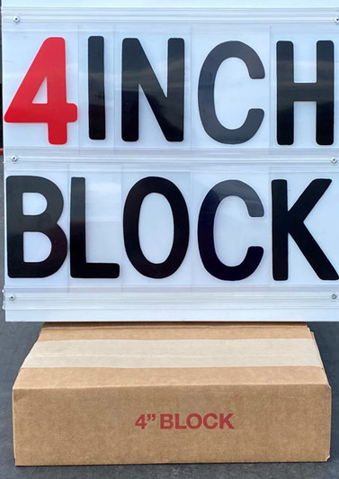 4" on 5" Flex Letter/Number Set - Black/Red