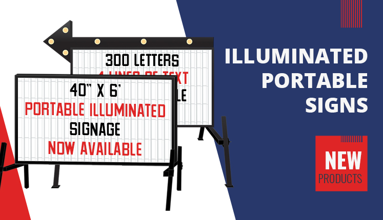 Portable Illuminated Roadside Church Business school signs
