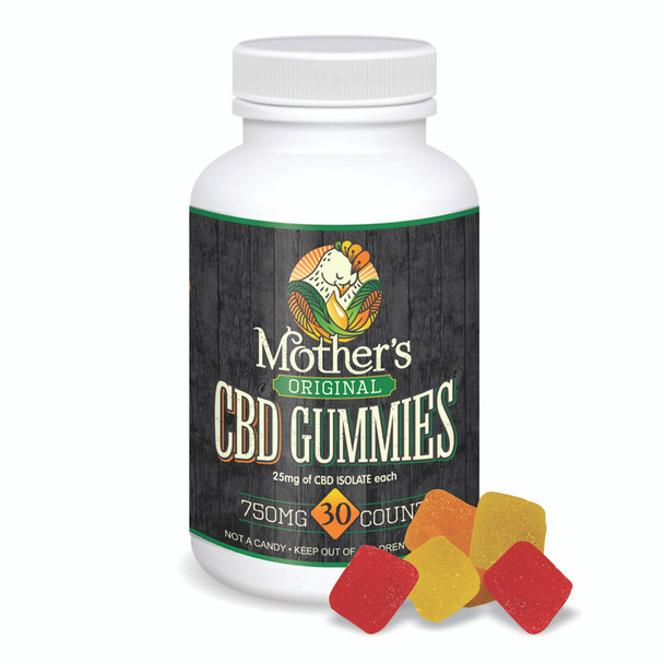 Mother's Original CBD Be Well Gummies Isolate/Vegan 30/Pack 750mg 