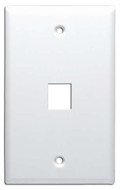 1-Gang 1-Port Mid Wallplate Wh