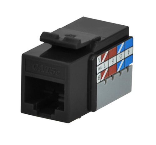Keystone Cat5e 90Deg Bk