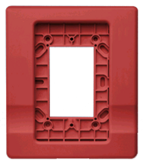 VX 4" TRIM PLATE RED PLAIN FOR HORN/CHIME/STROBE COMBINATION