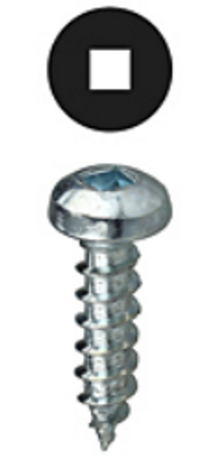 6 X 1/2 PAN HEAD SQ DRIVE SHEET MTL ZINC