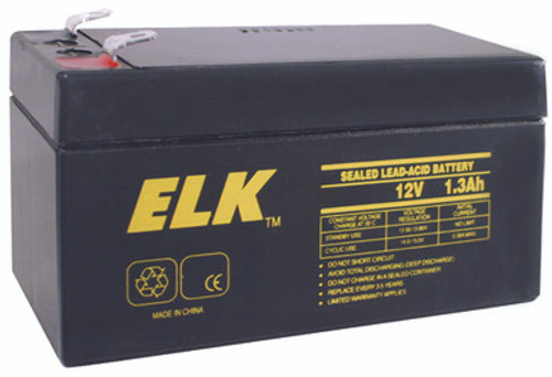 Elk Products ELK-1213 Sealed Lead Acid Battery, 12 V 1.3Ah