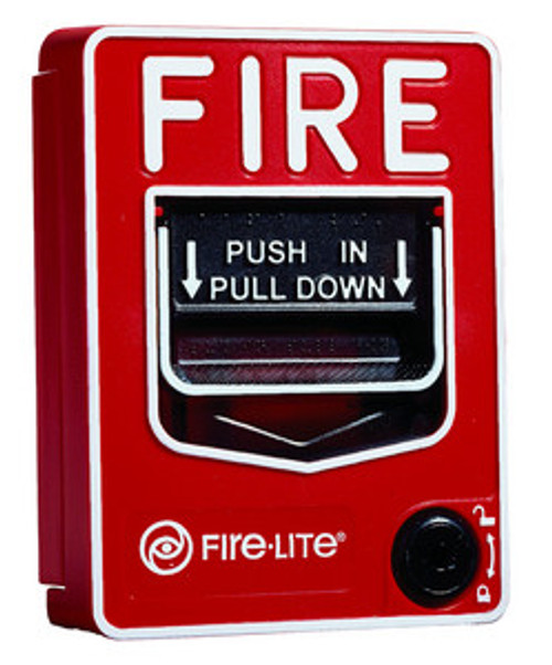 Fire-Lite BG-12LX Dual-Action Addressable Pull Station, Key Lock, Canadian & Non-Canadian