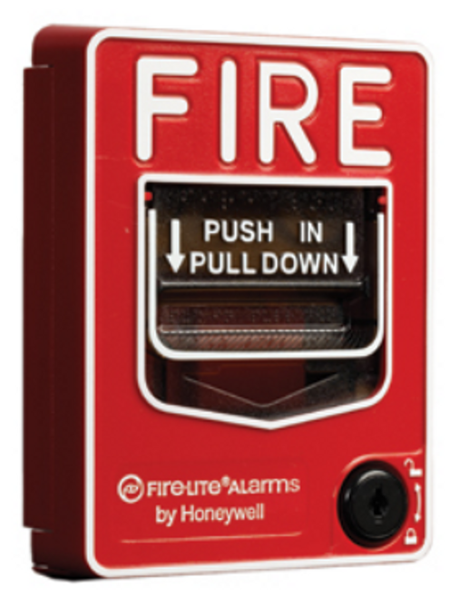 Fire-Lite BG-12SL Single-Action Pull Station with Pigtail Connections, Hex Lock