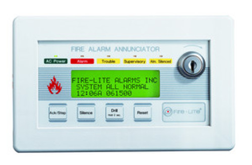 Fire-Lite LCD-80F Annunciator, 80-Character Backlit LCD, 24VDC
