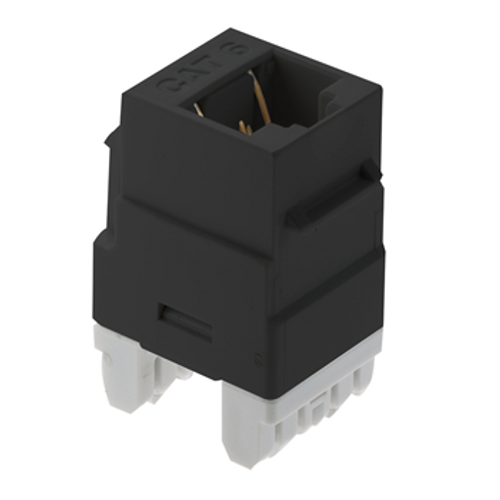 Category 6 RJ45 T568-A/B Keystone Connector, Black