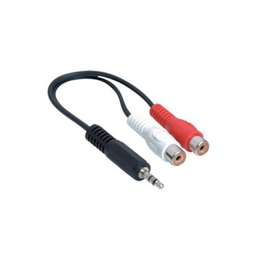 Y-CABLE - STEREO 3.5MM PLUG TO 2 RCA JA