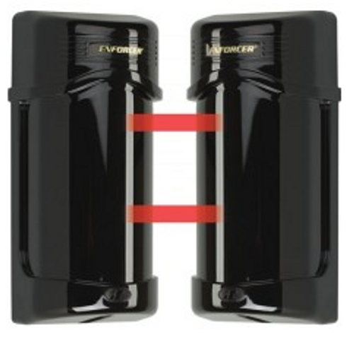 TWIN PHOTOBEAM DECTECTOR WITH LASER BEAM ALIGNMENT