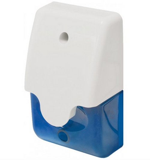 6~15VDC Mini Strb Siren Surface or Sing Gang Mnt WP Blue Len