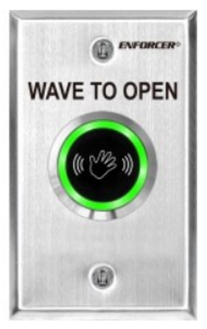 Outdoor No-Touch Sensor with English message, single-gang