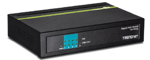 5-Port Switch 4-GB PoE+31W 1-GB Desktop GREENnet NDAA