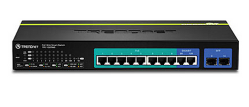 10-Port Switch 8-GB PoE+ 2-GB/SFP 75W RackMnt WebSmart NDAA