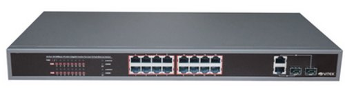 Vitek VT-16P250WS 16 Port L2 Web Smart Ethernet Switch with PoE Injector