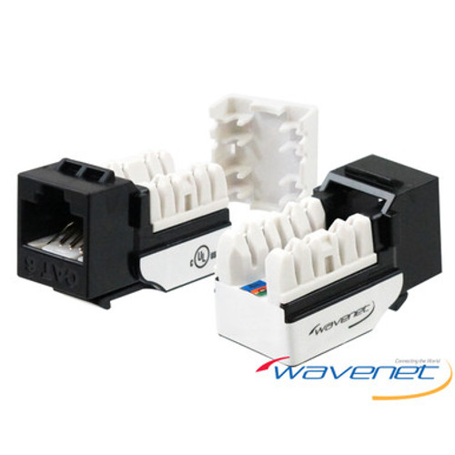 Keystone Cat6 RJ45 90 Degree Bk