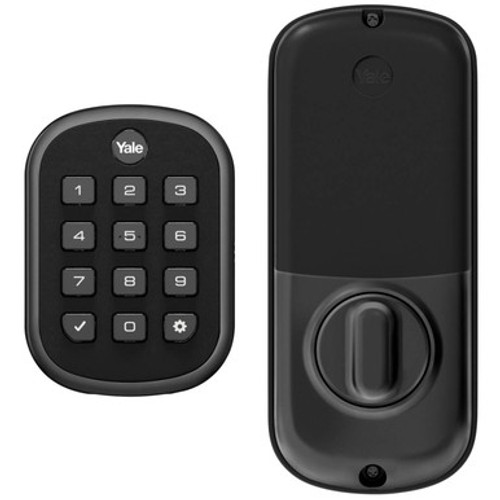 Yale YRD136 Key Free Keypad Deadbolt with Z-Wave Plus Black Suede