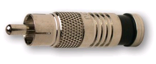 RCA Cnctr Male 75Ohm RG6 Compression Nickel .