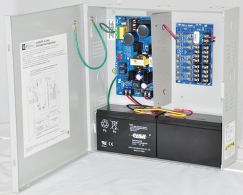 Power Supply / Charger 12 or 24VDC 3-Amp with PD8 Distribution Board Wall Mount Gy