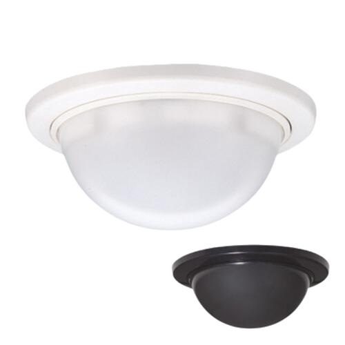 PIR Motion Detector, Indoor, Ceiling Mount, 50' Diameter, 16' High, Dual Element, 10-28VDC, N/O or N/C, Snap In Base, White