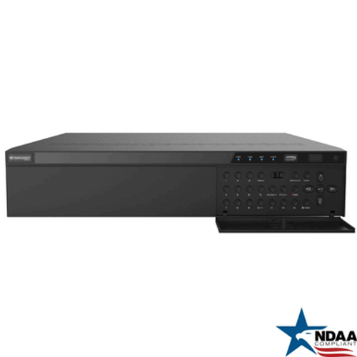 64Ch 48TB IP NVR 16MP/Ch 8K-HDMI VGA Alarm RckMnt NDAA