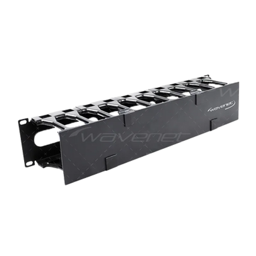 Horizontal High-Density, Single-Sided Cable Manager, Dual Hinge, 2U