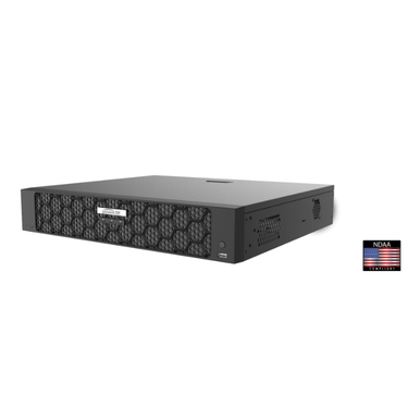 16-ch NVR, 16-PoE, 16MP, HDMI, VGA, Intelligent Intrusion, 4 HDD bays, 16TB HDD
