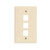 1-Gang 3-Port Std Wallplate UL Iv