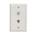 1-Gang 1-F 1-Tele Std Wallplate Wh ..