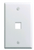 1-Gang 1-Port Std Wallplate Wh 25Pk