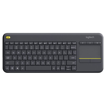 Logitech Wireless Touch Keyboard K400 Plus - PC-to-TV control - Black