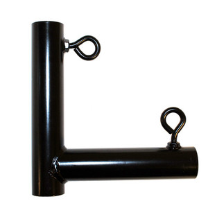 1 3/8in L Shaped Thru Canopy Fitting- Black 1 3/8in L Shaped Thru Canopy Fitting- Black