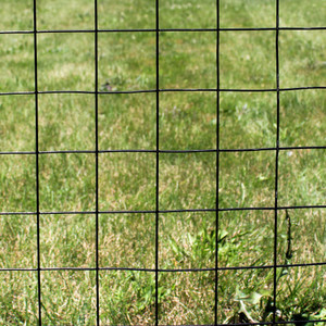 5ft x 100ft Welded Wire Fence-12.5ga. galvanized steel core; 10.5ga after Black PVC-Coating, 4in x 4in Mesh 5ft x 100ft Welded Wire Fence-12.5ga. galvanized steel core; 10.5ga after Black PVC-Coating, 4in x 4in Mesh